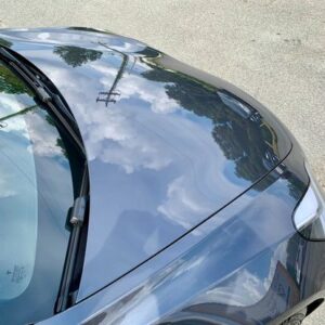 Tesla hood applied with ceramic coating