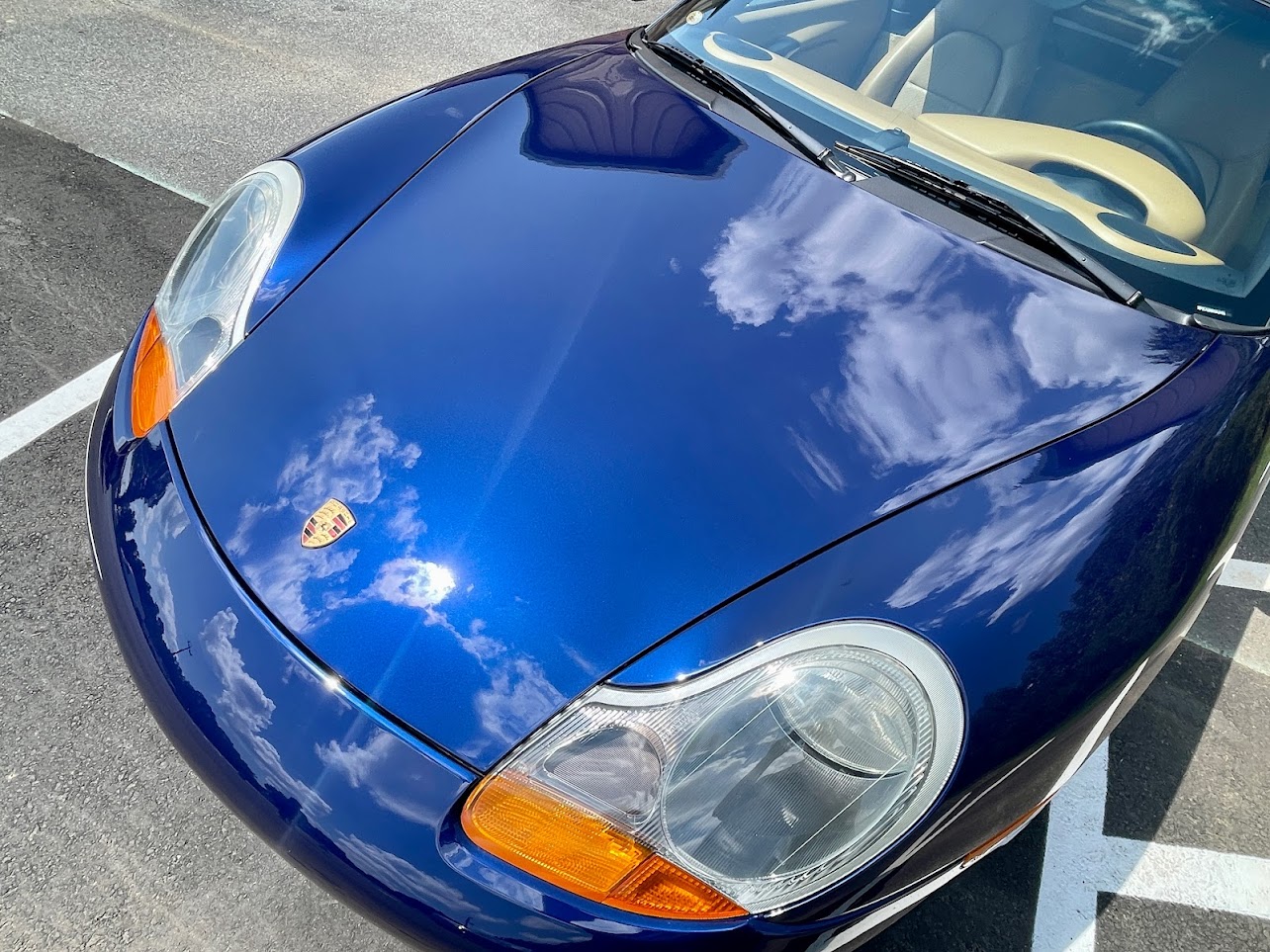 Blue Porsche paint correction