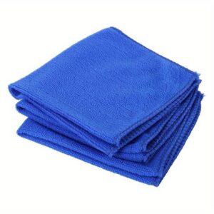 a blue microfiber towel of 200 gsm